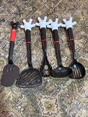 Disney Parks Mickey Mouse Cooking set - Black and White Utensil Set